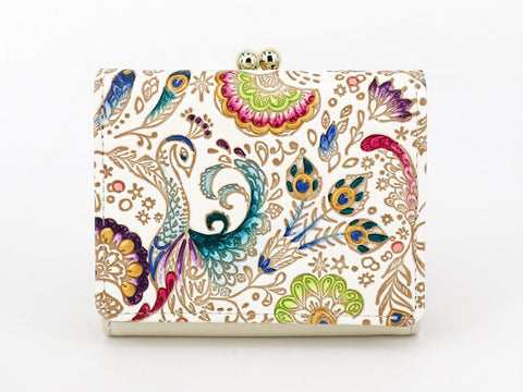Peacock Small GAMAGUCHI Trifold Wallet