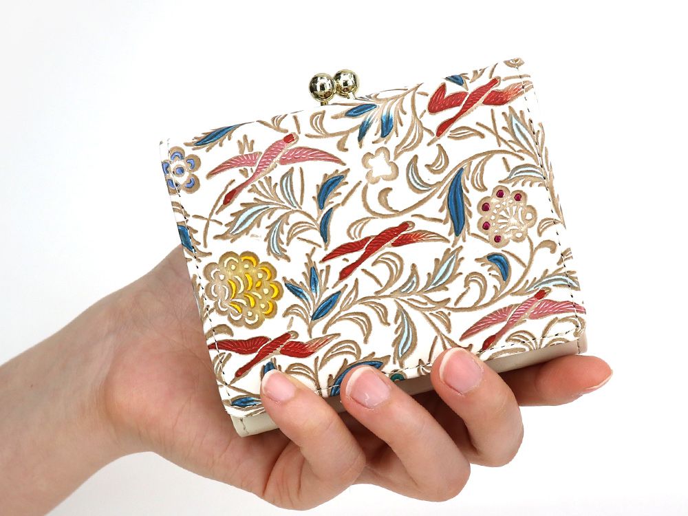 Geese (Red) Small GAMAGUCHI Trifold Wallet