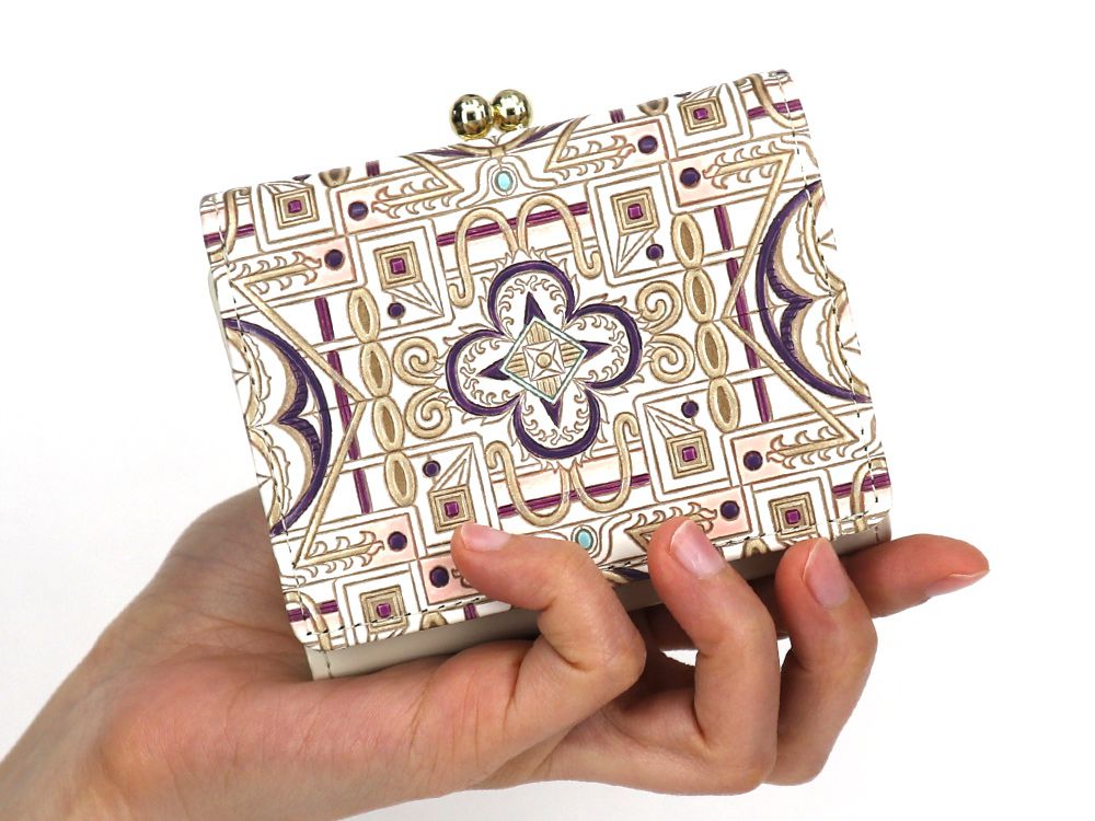 Miyabi (Purple)  Small GAMAGUCHI Trifold Wallet