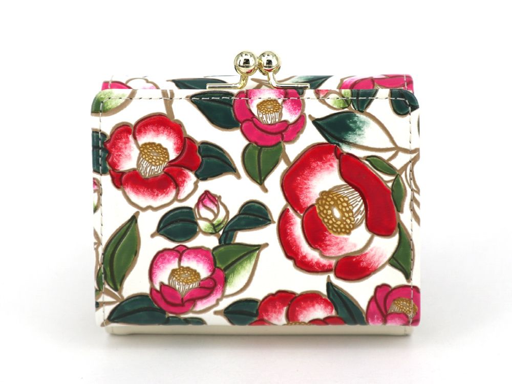 Camellia Small GAMAGUCHI Trifold Wallet