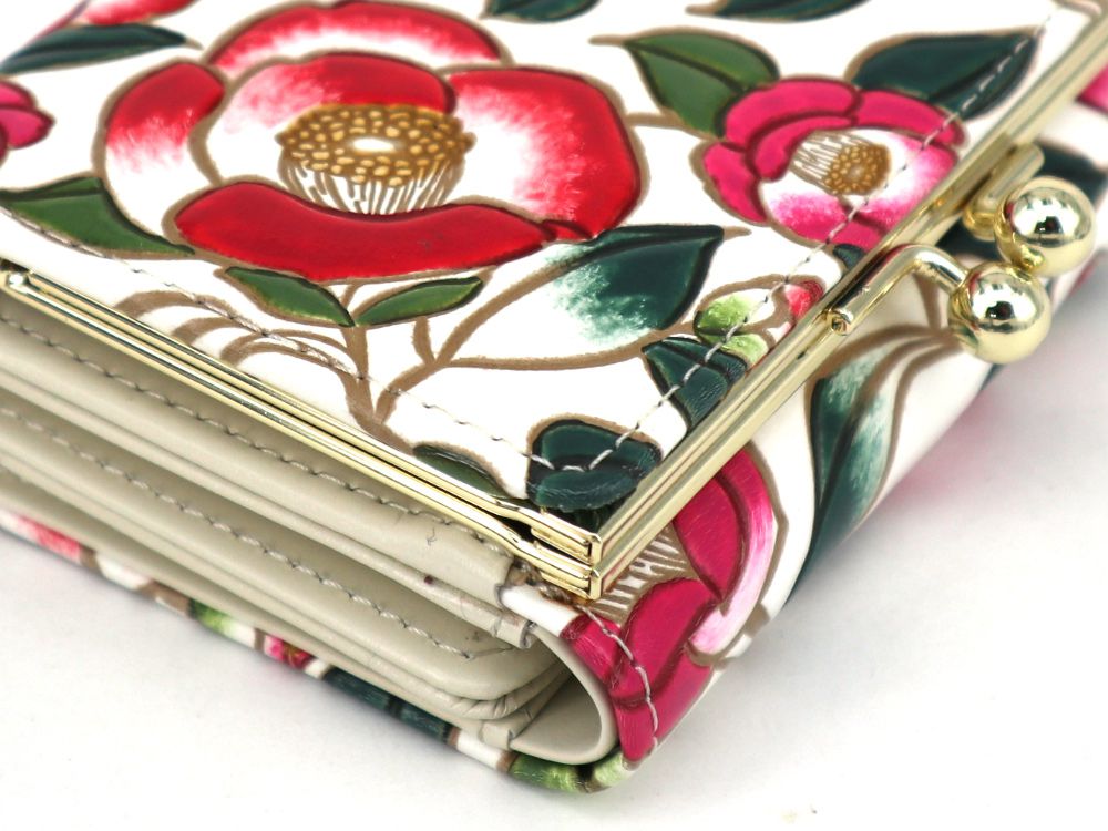 Camellia Small GAMAGUCHI Trifold Wallet