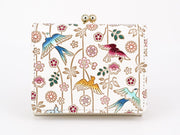 Birds and Cherry Blossoms Small GAMAGUCHI Trifold Wallet