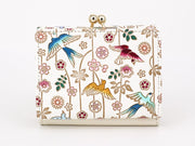 Birds and Cherry Blossoms Small GAMAGUCHI Trifold Wallet
