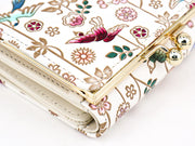 Birds and Cherry Blossoms Small GAMAGUCHI Trifold Wallet