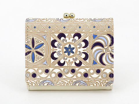 KINSHA - Persia Tiles (Purple) Small GAMAGUCHI Trifold Wallet