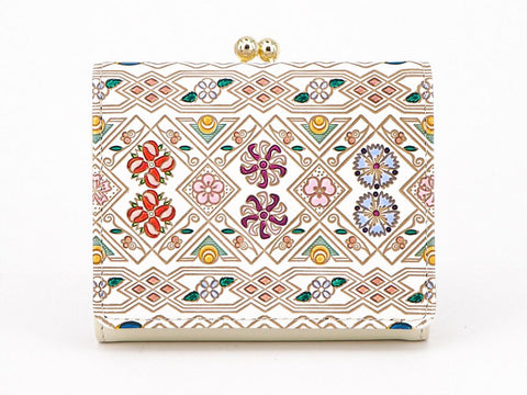 HANABISHI - Traditional Flower Patterns Small GAMAGUCHI Trifold Wallet
