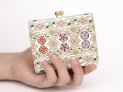 HANABISHI - Traditional Flower Patterns Small GAMAGUCHI Trifold Wallet