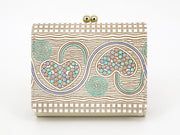 Silver Hearts (Mint Green) Small GAMAGUCHI Trifold Wallet