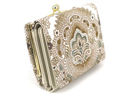 Antique Lace (Green) Small GAMAGUCHI Trifold Wallet