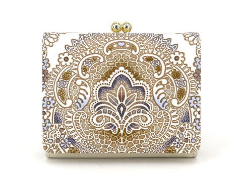 Antique Lace (Blue) Small GAMAGUCHI Trifold Wallet