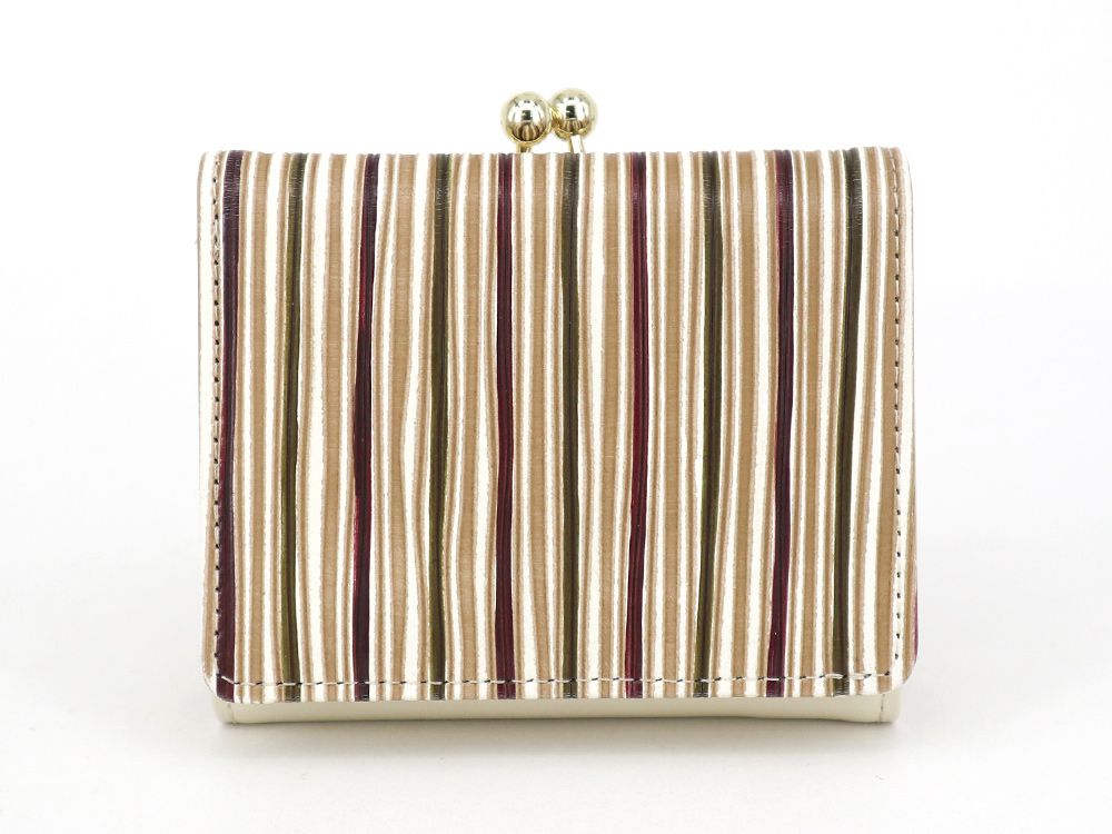 YATARAJIMA - Vertical Stripes Small GAMAGUCHI Trifold Wallet
