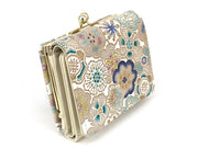 Spring Bloom (Blue) Small GAMAGUCHI Trifold Wallet