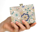 Spring Bloom (Blue) Small GAMAGUCHI Trifold Wallet