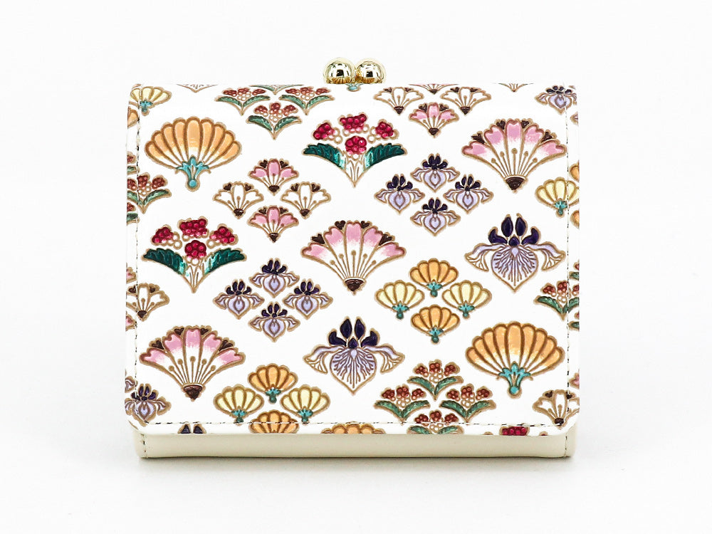 HANAOGI - Flower Fans Small GAMAGUCHI Trifold Wallet