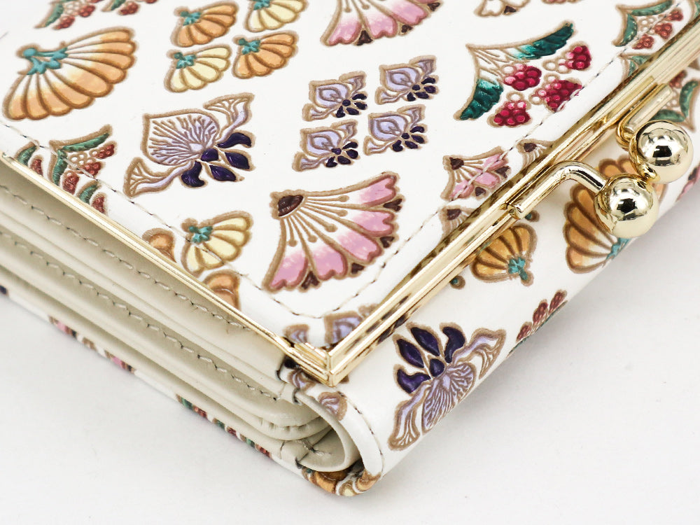 HANAOGI - Flower Fans Small GAMAGUCHI Trifold Wallet