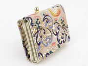 RANGIKU - Firework Chrysanthemums (Blue&yellow) Small GAMAGUCHI Trifold Wallet