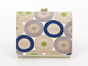 Umbrella Chrysanthemums (Shimmering Blue) Small GAMAGUCHI Trifold Wallet