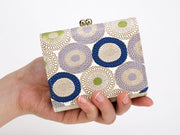 Umbrella Chrysanthemums (Shimmering Blue) Small GAMAGUCHI Trifold Wallet