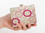 Umbrella Chrysanthemums (Peach Blossom) Small GAMAGUCHI Trifold Wallet