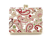 Paisley (Ruby) Small GAMAGUCHI Trifold Wallet