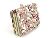 Paisley (Ruby) Small GAMAGUCHI Trifold Wallet