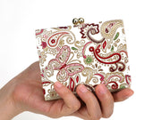 Paisley (Ruby) Small GAMAGUCHI Trifold Wallet