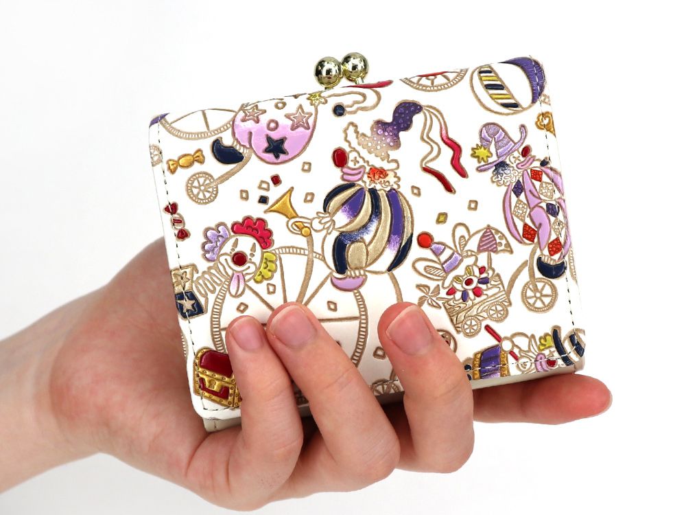 Pierrot (Purple) GAMAGUCHI Trifold Wallet