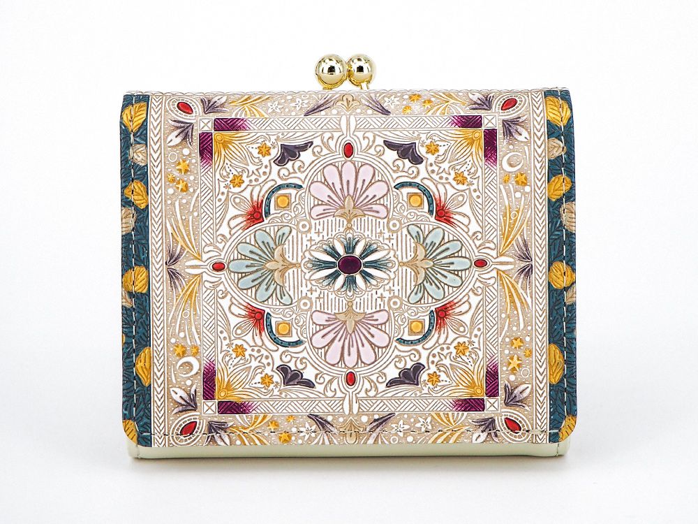 Golden Tapestry Small GAMAGUCHI Trifold Wallet