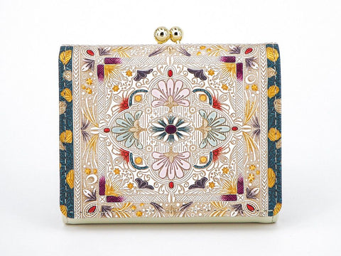 Golden Tapestry Small GAMAGUCHI Trifold Wallet