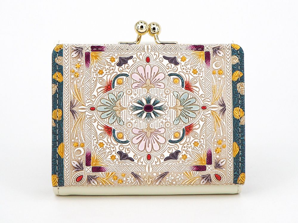 Golden Tapestry Small GAMAGUCHI Trifold Wallet