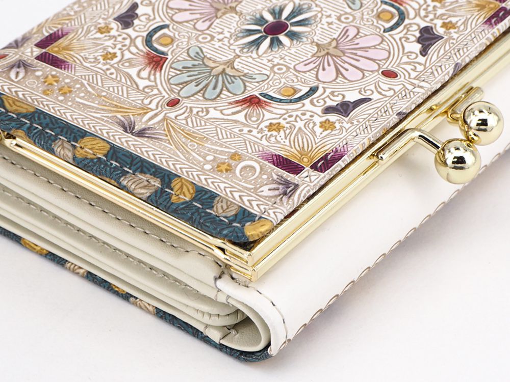 Golden Tapestry Small GAMAGUCHI Trifold Wallet