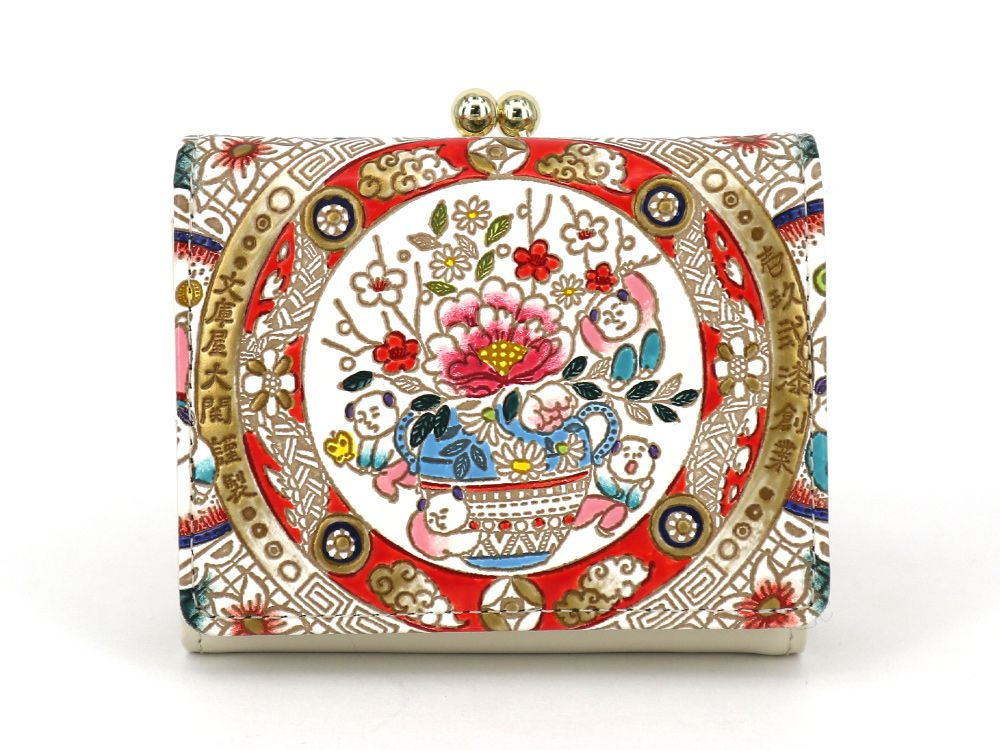 KARAKO - Chinese Dolls  Small GAMAGUCHI Trifold Wallet