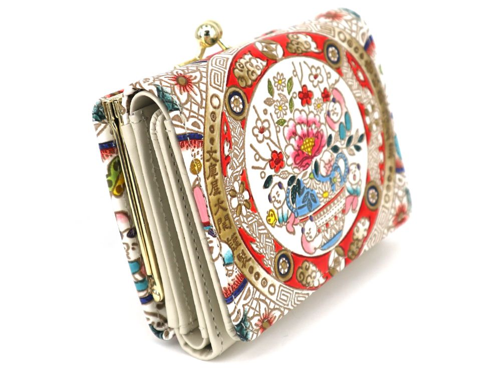 KARAKO - Chinese Dolls  Small GAMAGUCHI Trifold Wallet