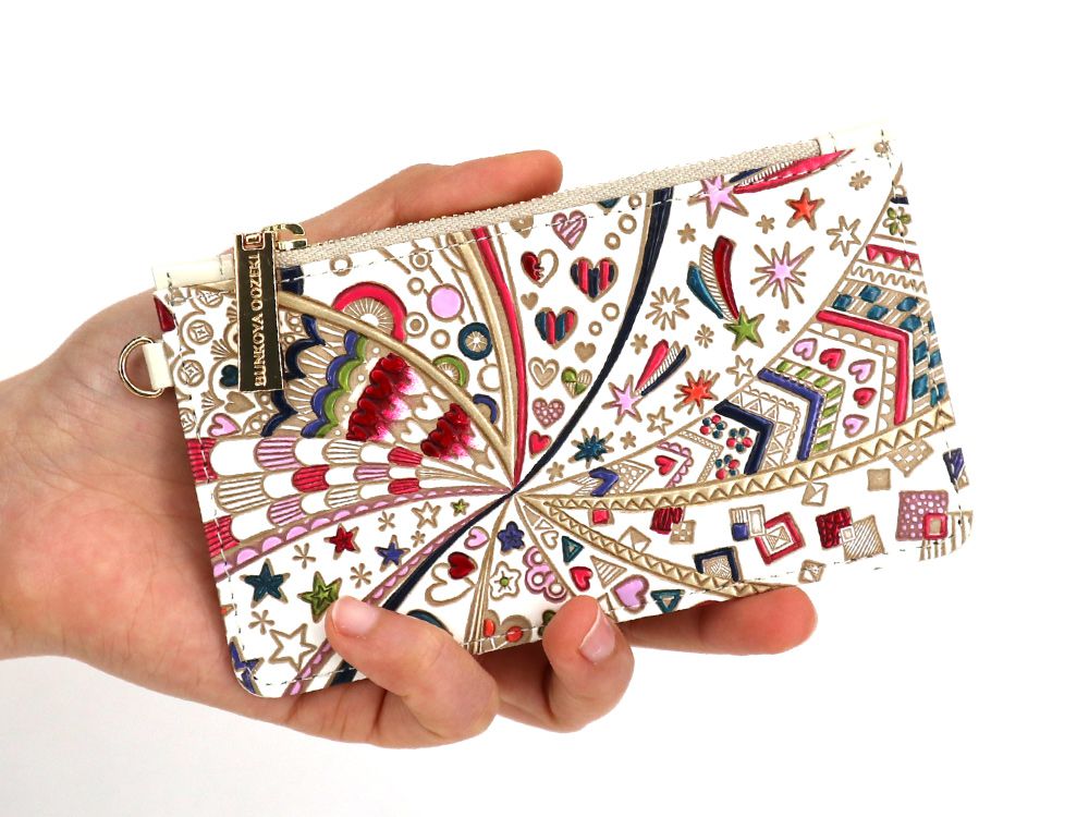 Glossy hearts Thin Card Case