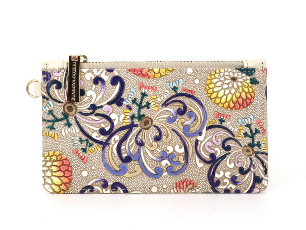 RANGIKU - Firework Chrysanthemums (Blue&Yellow) Thin Card Case