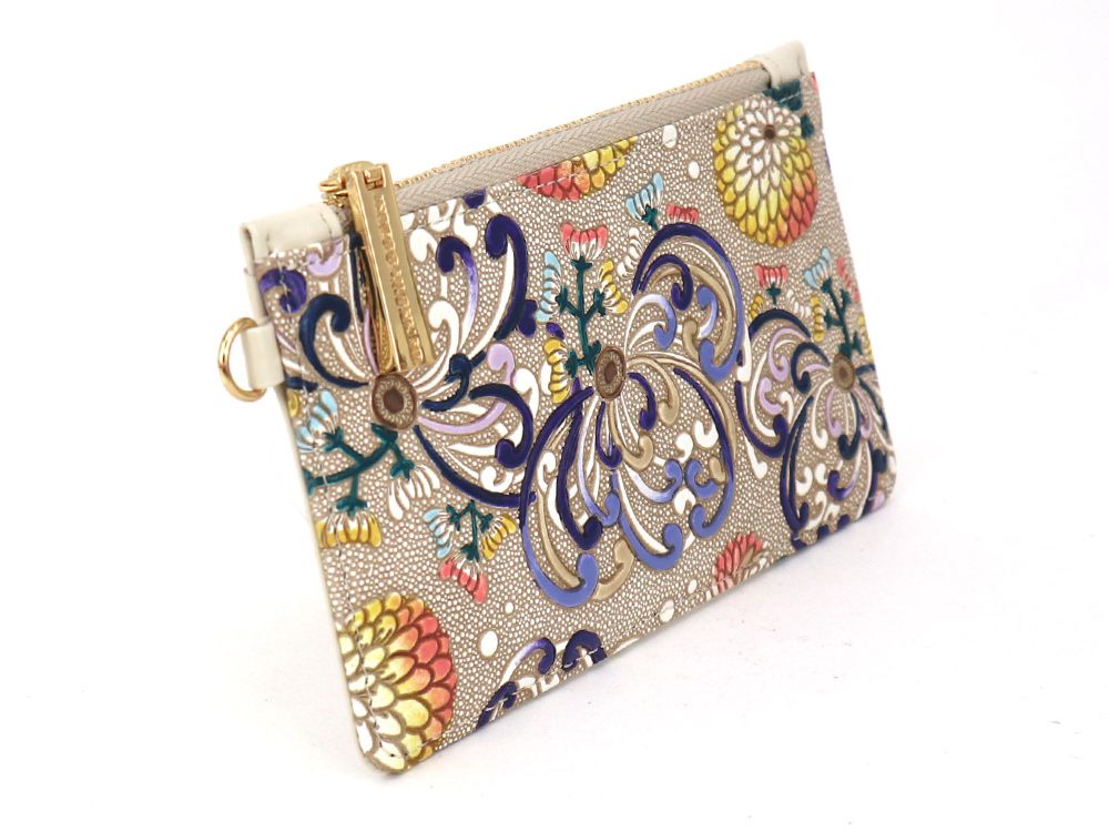 RANGIKU - Firework Chrysanthemums (Blue&Yellow) Thin Card Case