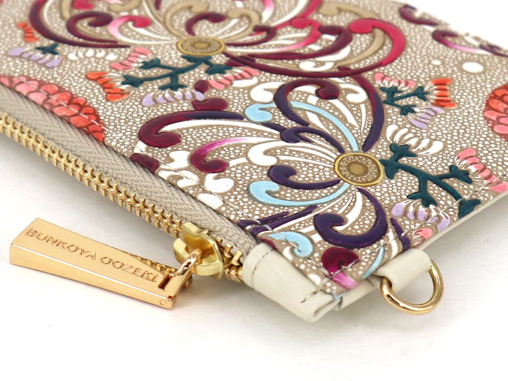 RANGIKU - Firework Chrysanthemums (Wine&Pink) Thin Card Case