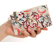 RANGIKU - Firework Chrysanthemums (Wine&Pink) Thin Card Case