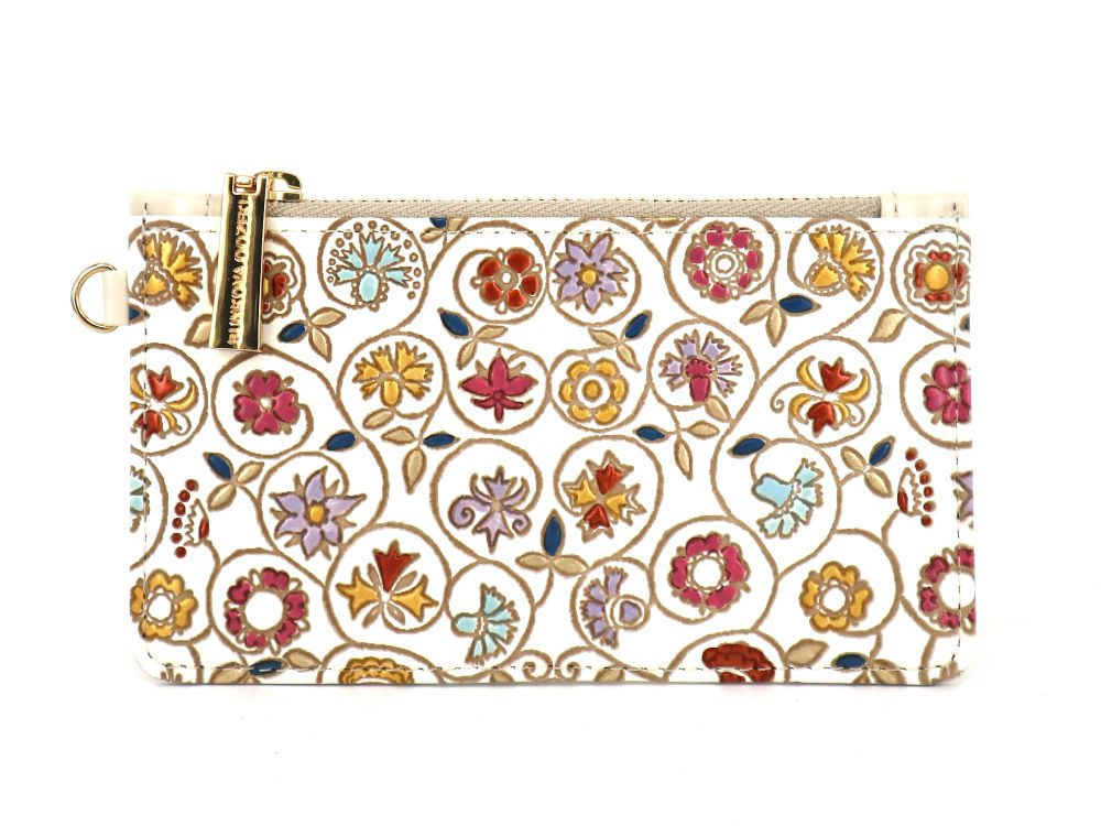 KINKARAKOBANA - Small Golden Flowers  Thin Card Case