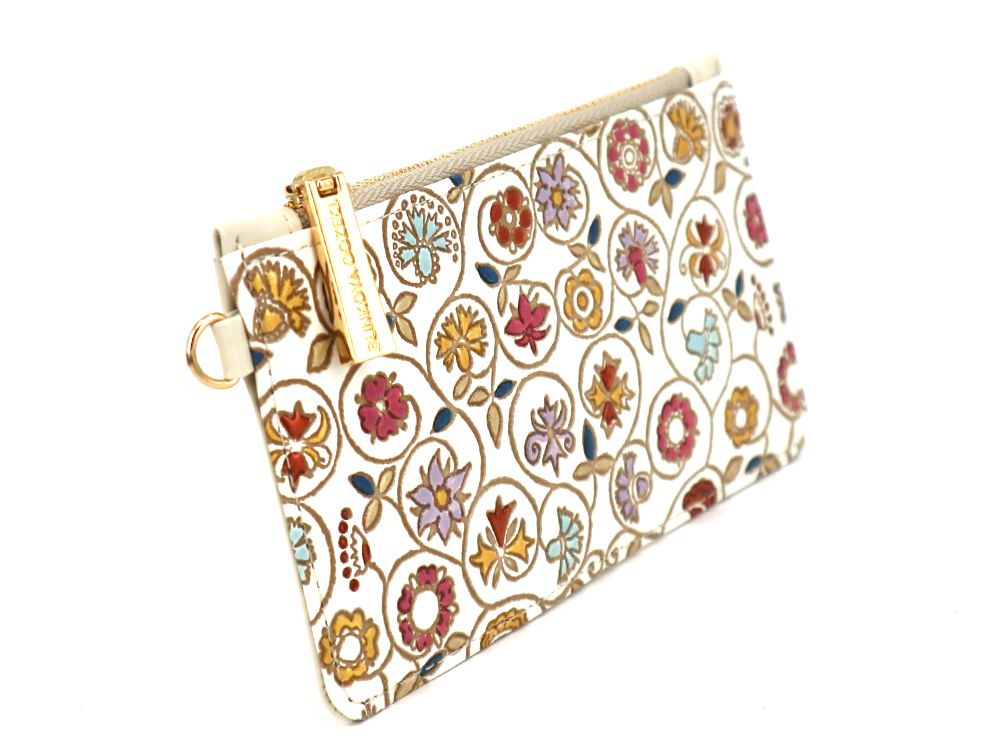 KINKARAKOBANA - Small Golden Flowers  Thin Card Case