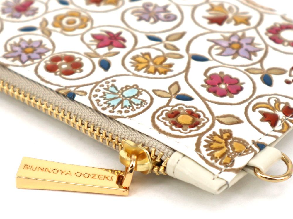 KINKARAKOBANA - Small Golden Flowers  Thin Card Case