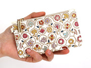KINKARAKOBANA - Small Golden Flowers  Thin Card Case