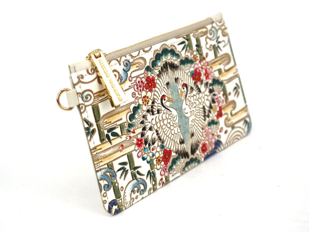 Facing Cranes Thin Card Case