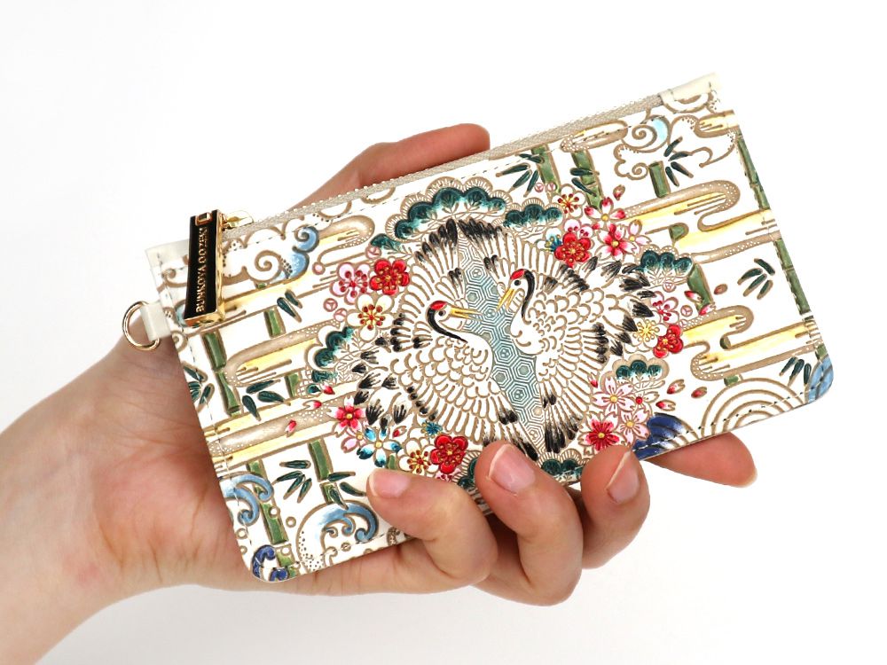 Facing Cranes Thin Card Case