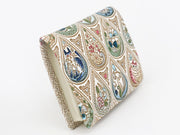 Flowers and Cats (Indigo) Square Coin Purse