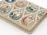 Flowers and Cats (Indigo) Square Coin Purse