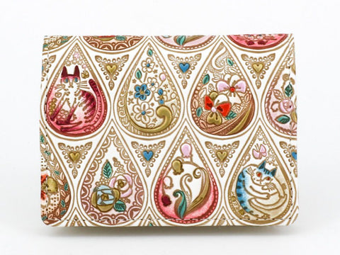 Flowers and Cats (Rose) Square Coin Purse