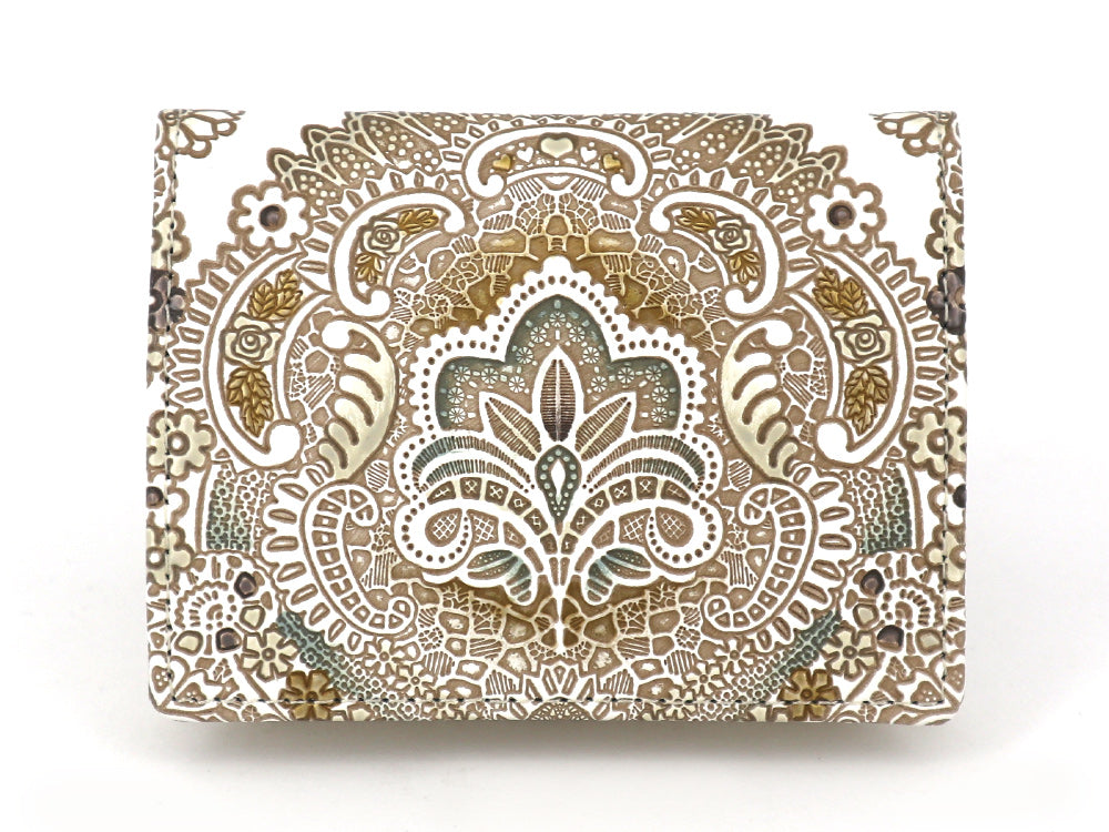 Antique Lace (Green)  Square Coin Purse