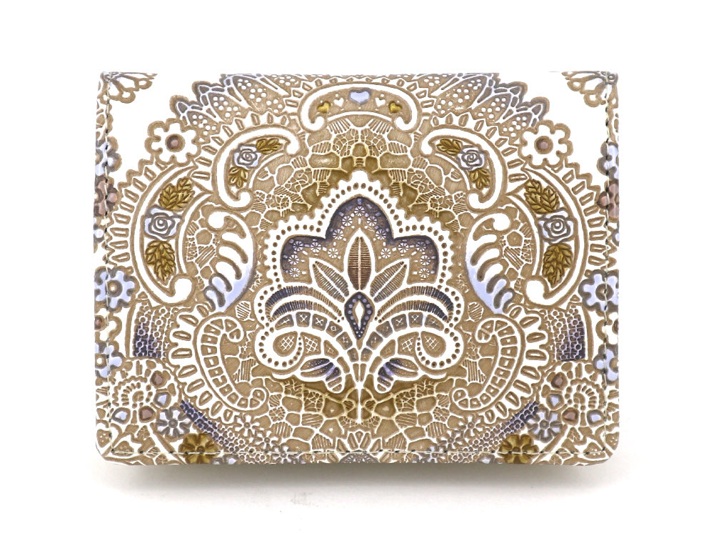 Antique Lace (Blue)  Square Coin Purse