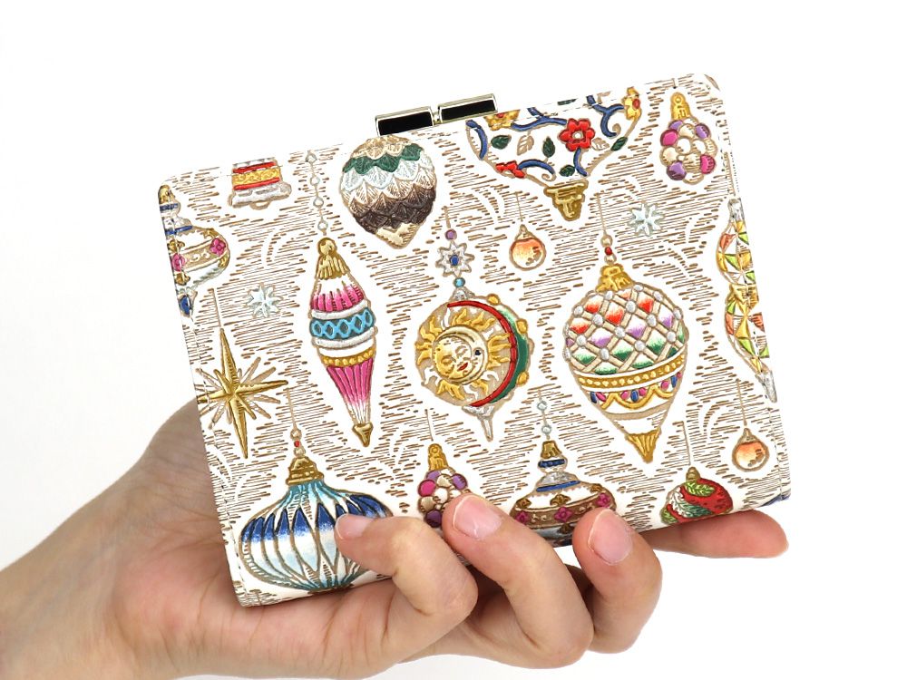 Christmas Ornaments Square Billfold with Clasp
